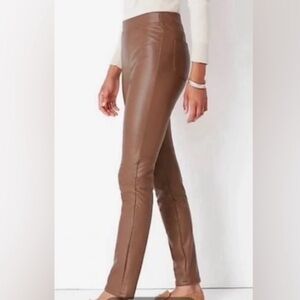 New j.jill Faux Leather stretchy high rise  Pants m/l